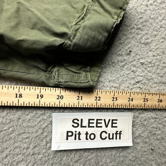 Vintage 70s US Army M-65 Fishtail Parka OG-107 Hood Jacket Small Cold Weather - Picture 8 of 16